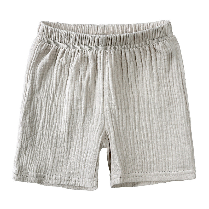 Wholesale Set of Children's Cotton and Linen Button Baby Clothes